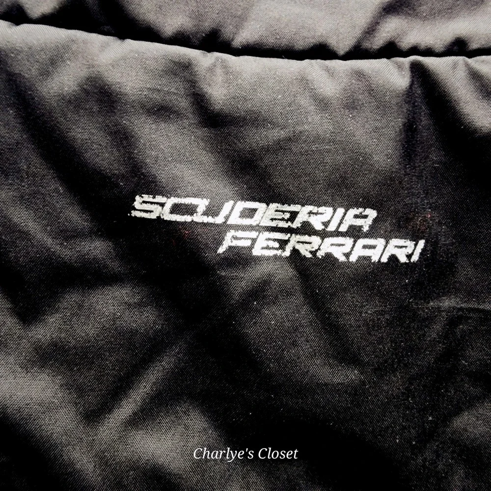Ferrari Kids Black Scuderia F1 Puffer Vest‎ Full-Zip Quilted M Racing Autobahn